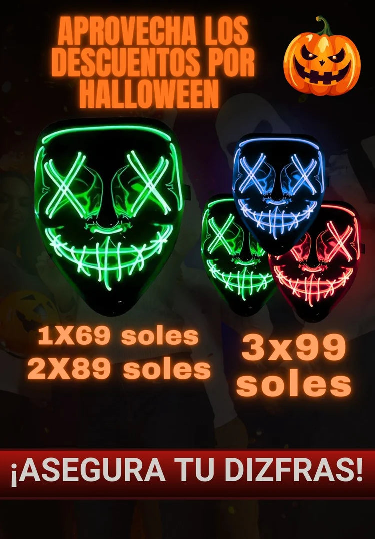 Mascara LED de Halloween